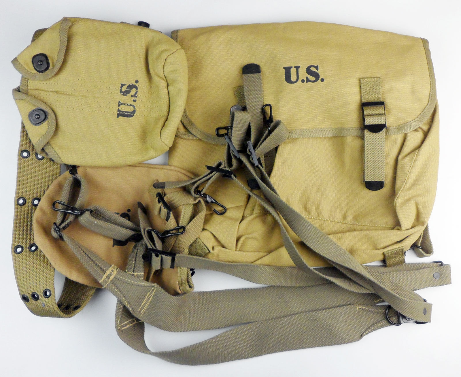 2 차 세계 대전 WW2 미 육군 적재 장비 2 차 세계 대전 미국 M1936 필드 팩 가방 벨트 스트랩 커버 군인 군사 전쟁 재연
